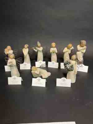 Lot of 9 Retired Willow Tree Angels DEMDACO Susan Lordi Figurines