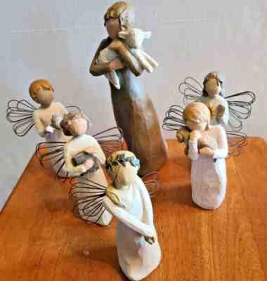Lot Of Six Willow Tree Figurines Angel of Summer Kitchen Celebrate Learning