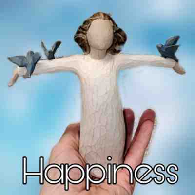 2004 HAPPINESS Willow Tree FEED THE BIRDS Figurine Demdaco Lordi Blue EvezBeadz