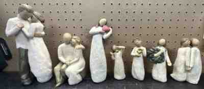 LOT OF 7 WILLOW TREE FIGURINES Anniversary, Two Alike, Angel Of Winter, Keepsake