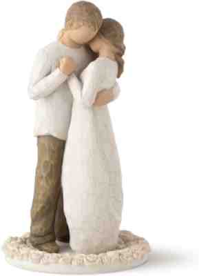 Willow Tree Promise, sculpted hand-painted cake topper