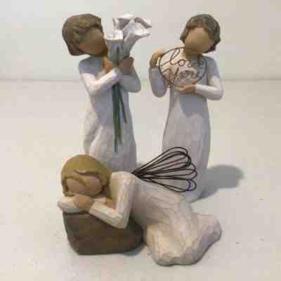 Three Willow Tree Figures: Dreaming Angel/Beautiful Wishes/Love You (99) #129