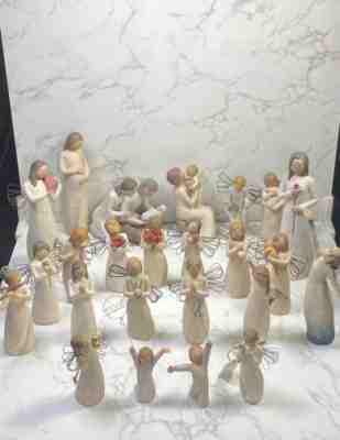 WILLOW TREE FIGURES DEMDACO LORDI ANGELS TRELLIS Christmas ORNAMENTS LOT OF 24