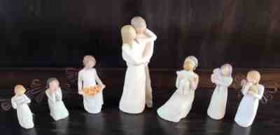 Willow Tree LOT OF 7 Figurines Together Angel Caring Sunshine Grandmother Friend