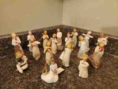 Lot of 17 Willow Tree Angel Hanging Christmas Demdaco Ornaments 2006 - 2014