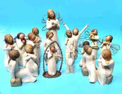 15 WILLOW TREE COLLECTION 1999-2014 ANGELS HEART REMEMBER FRIENDSHIP FIGURINES