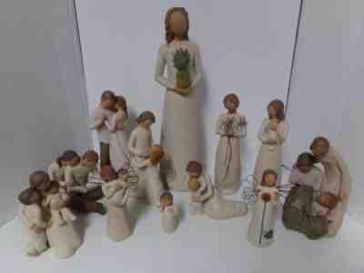 Large Collection of 12 pieces WILLOW TREE Figurines + wall plaque
