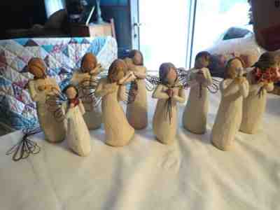 Lot of 9 Demdaco WILLOW TREE Figurines Angels No Boxes 1999-2012 4" to 5.25"