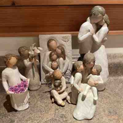 Lot of 6 Willow Tree Figurines Simple Joys, Quietly, Angel Of Comfort, Promiseâ?¦