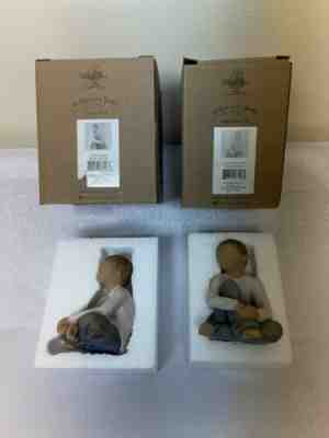 Lot of 2 Willow Tree 26228 Caring Child & Imaginative Child 26226 Figurine w/Box
