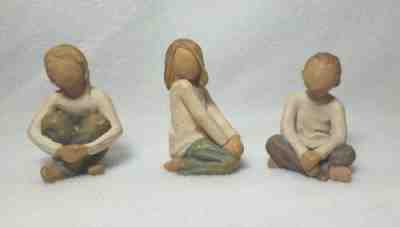 Willow Tree Lot ~ Spirited Child Girl & Boy ~ Joyful ~ Demdaco ~ Lordi ~ 2008