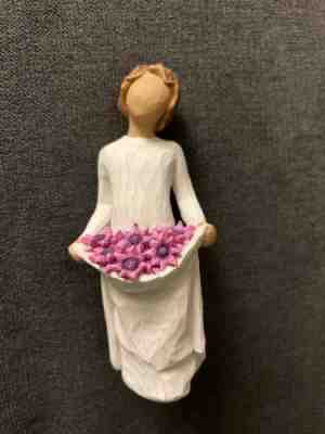 Willow Tree Simple Joys, Sculpted Hand-Painted Figure /Demdaco /bundle Flowers