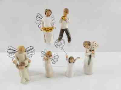 Lot of 6 Willow Tree Various Figurines - Angels Heart of Gold Sunshine Wishes
