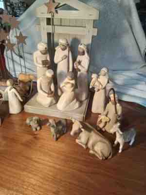 WILLOW TREE NATIVITY by Susan Lordi 17 Pieces ð??² Christmas Beautiful Set GUC