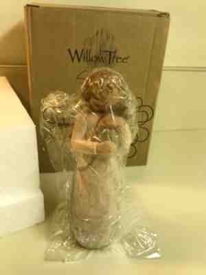 Open Box - Willow Tree With Affection Angel Hug Cat Sculpted Figure Susan Lordi