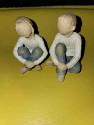 Willow Tree Spirited Child & Caring Child - Susan Lori