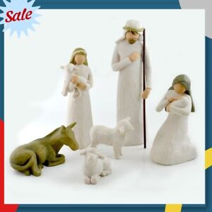 Willow Tree Nativity Set, Sculpted Hand-painted Nativity Figures, Nativity Scene