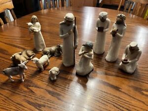 Willow Tree 11-Piece Set: Nativity plus The Three Wisemen, Ox and Goat, IN BOX!