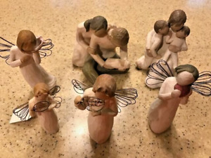 6 Willow Tree Figurines: Quietly, New Life, Just for you, Thinking of you etc