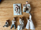 Willow Tree family  figurines lot Of 6. Grandfather, Mother + Daughter + More