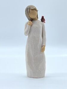 Willow Tree Messenger Resin Figurine with Cardinal, 5.5" Comfort and Love