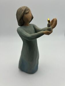 RARE! BLUE WILLOW TREE FIGURINE LUMINARY SHINING A LIGHT OF HOPE LOVE 2018 27802
