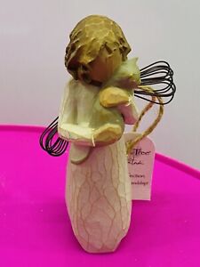 Willow Tree With Affection Angel w/ Cat Figurine 2003 Demdaco Kitten NWT