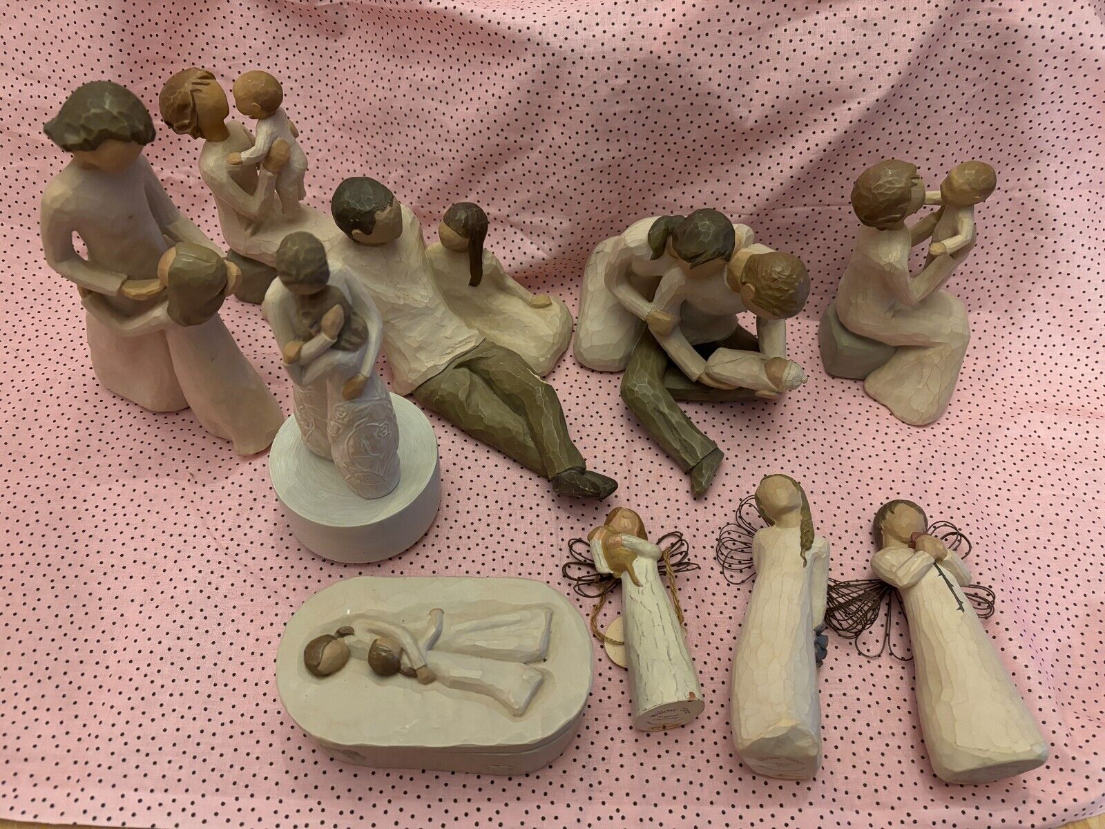 Willow Tree Demdaco Susan Lordi Figurines 7 Family Figures & 3 Angels Lot of 10!