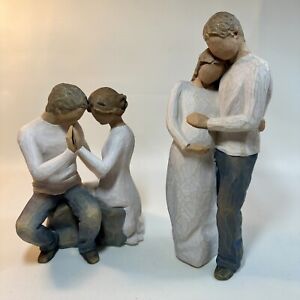 Willow Tree Home & Around You Figurines Susan Lordi Pregnant Couple Together