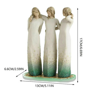 Figurines for Interior Statue Home Decoration Willow Tree Three Sisters Figure b