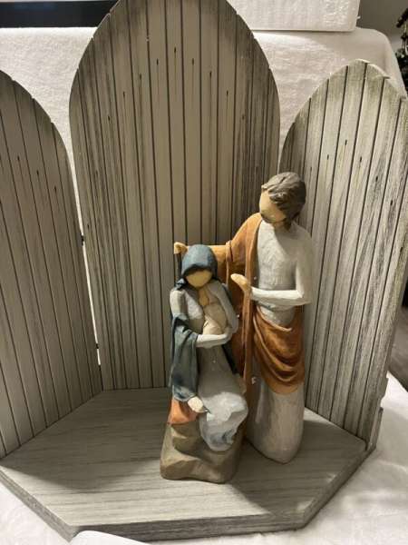 Willow Tree THE CHRISTMAS STORY SANCTUARY & Holy Family Nativity w/ Boxes