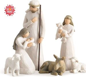 Willow Tree Nativity, Sculpted Hand-Painted Nativity Figures, 6-Piece Set