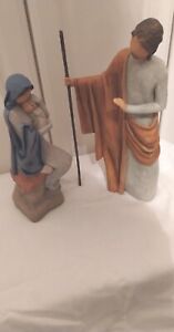 Willow Tree Susan Lodi The Christmas Story Mary Joseph Baby Jesus Nativity 14"