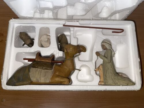 2002 Susan Lordi Demdaco WILLOW TREE "Shepherd and Stable Animals" Natvity Figs