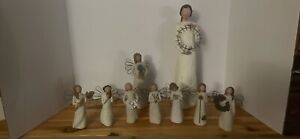 Willow Tree Figurines Lot of 9 Susan Lordi Demdaco Used Good Shape Tall & Small
