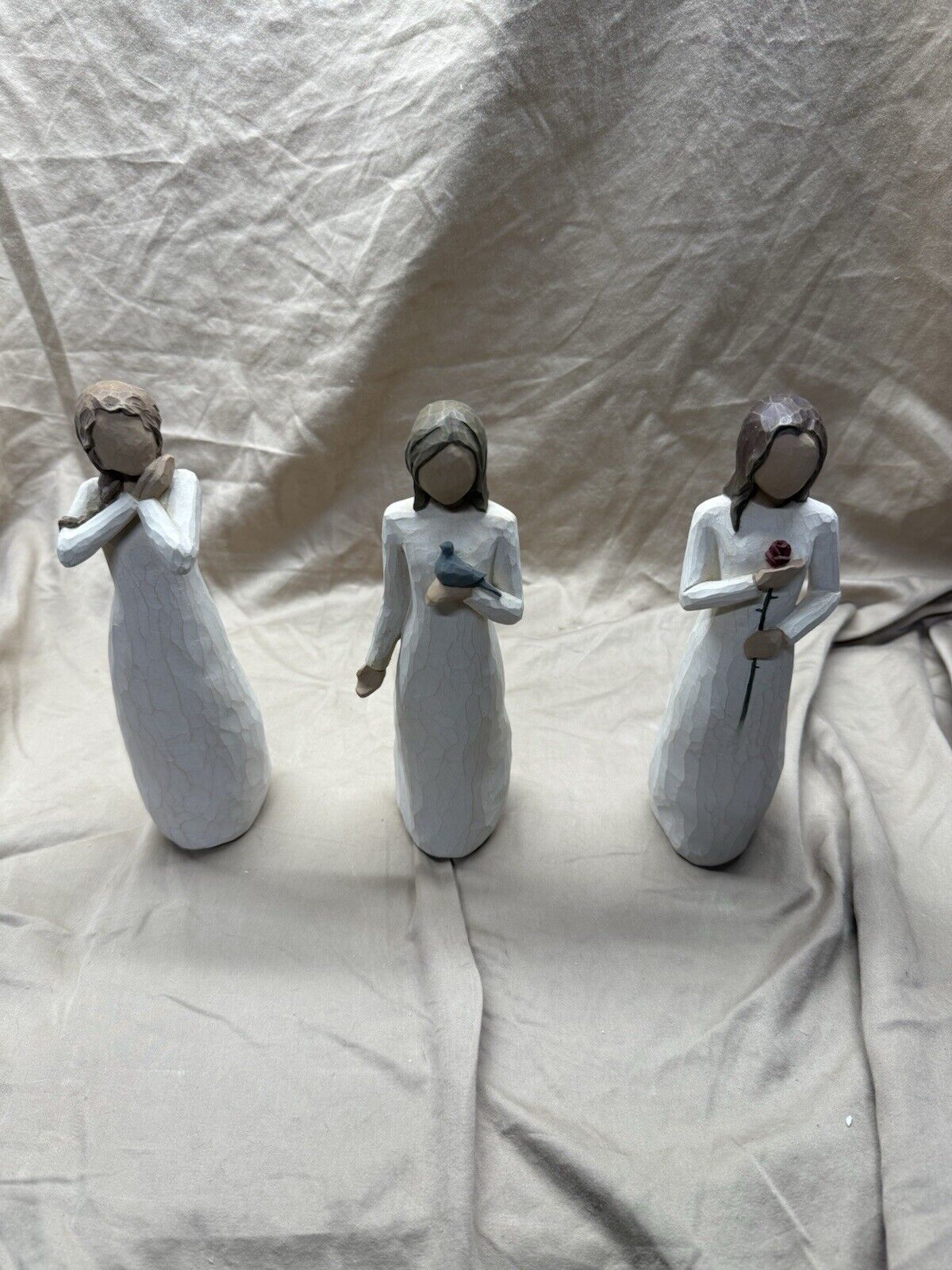 Three Blessings, (Discontinued) by Susan Lordi | Willow Tree Peace, Love, Joy
