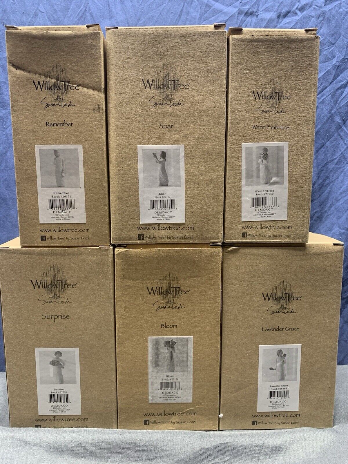 Lot of 6 New Demdaco Willow Tree BySusan Lordi Angels Beautiful wishes figurines