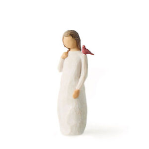 Willow Tree Messenger Resin Figurine with Cardinal, 5.5"