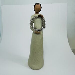 Willow Tree Welcoming Spirit Figurine Susan Lordi 1999 Demdaco 15” Tall wreath