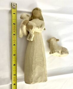 Willow Tree Nativity Shepherd With One Sheep Replacement Preowned 2 Pc Christmas