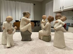 4 Pc Lot Willow Tree Figurines - Mother With Baby