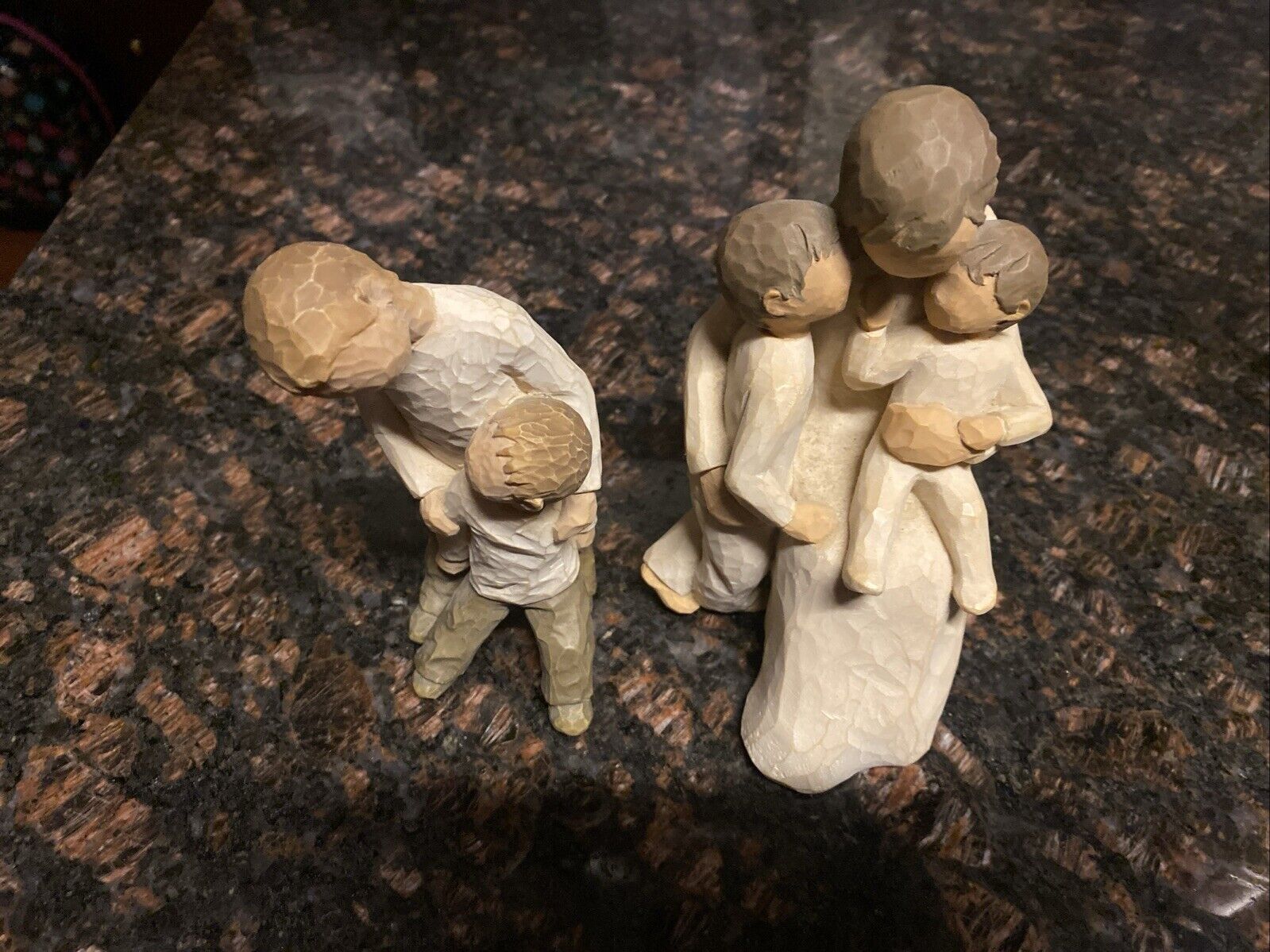 Willow Tree Susan Lordi "Brothers" Figurine 2001 Demdaco + Mother Sons Quietly