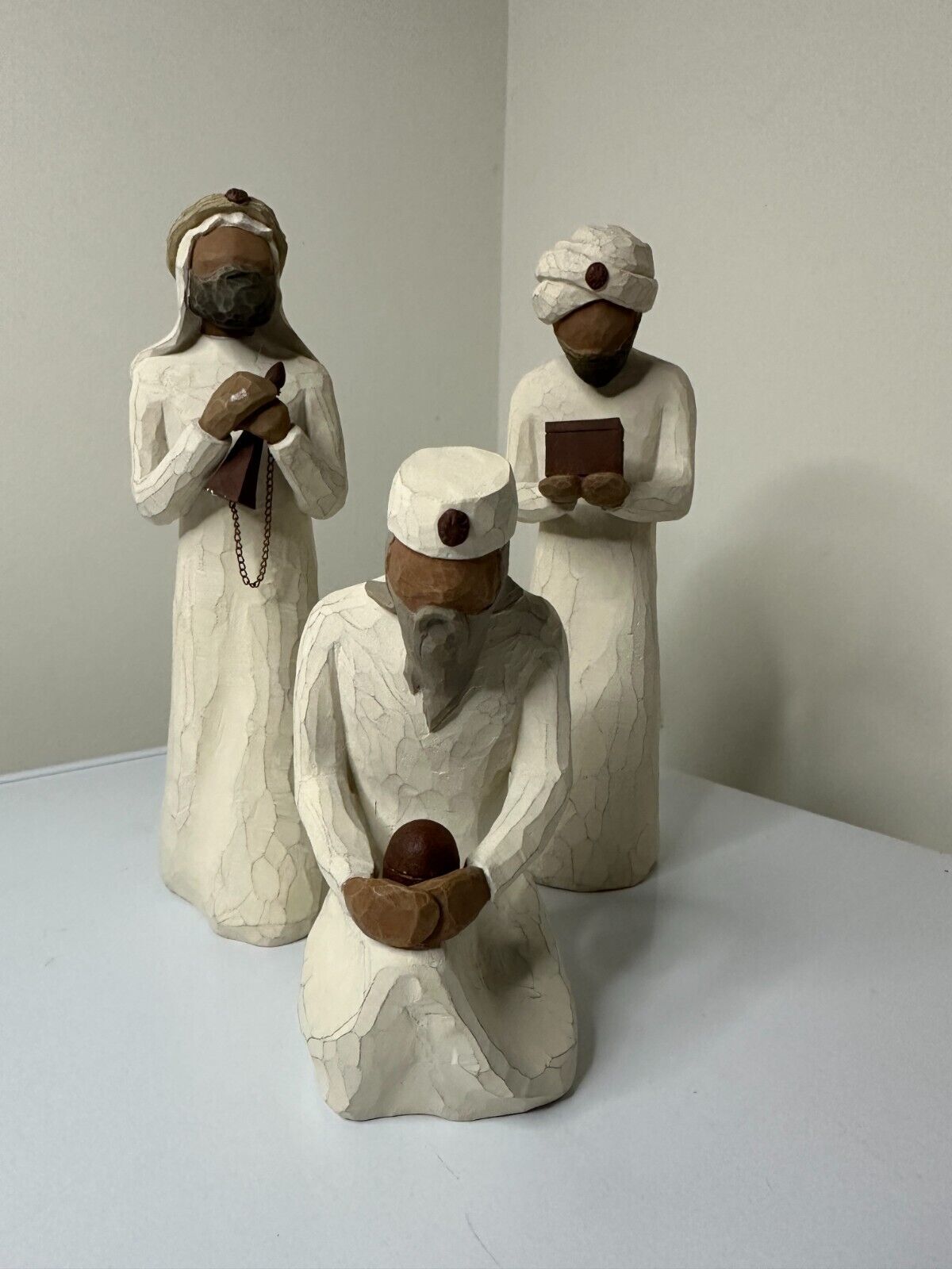 Three Wisemen Set 3-piece/ Willow Tree Nativity Figurines, hand-painted figures