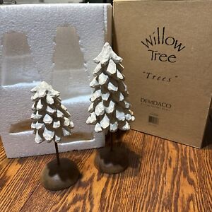 Set  2 Demdaco Willow Tree "Trees" 26008 Retired Rare Signed Lordi 1999 Nativity