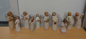 Lot of 10 Demdaco Willow Tree Various Angel Figurines 1995 - 2004