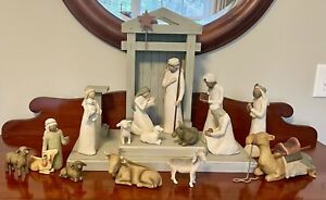 Willow Tree Nativity Set Susan Lordi’s 17 Pieces Creche Holy Family Animals Set