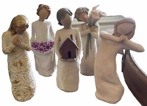 Lot of 5 Willow Tree Angel Figurines by Demdaco Susan Lordi