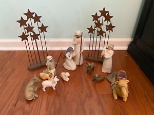 Willow Tree Nativity Set Susan Lordi’s Holy Family Animals Metal Star Set