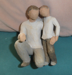 2000 Willow Tree "FATHER AND SON"  5.5"Hand Painted Figurine by Susan Lordi