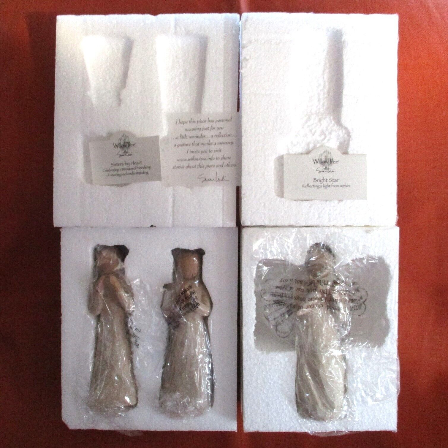 Willow Tree Sisters by Heart & Bright Star Angel Susan Lordi Figurines Lot NIB